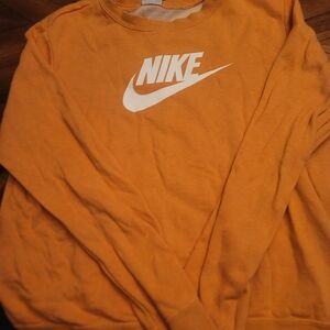 Nike Men's Bright Orange Crewneck Sweater